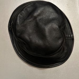 Leather bucket hat